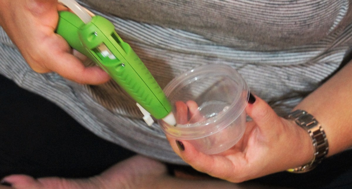 Lego Project: Hot Glue containers to the box