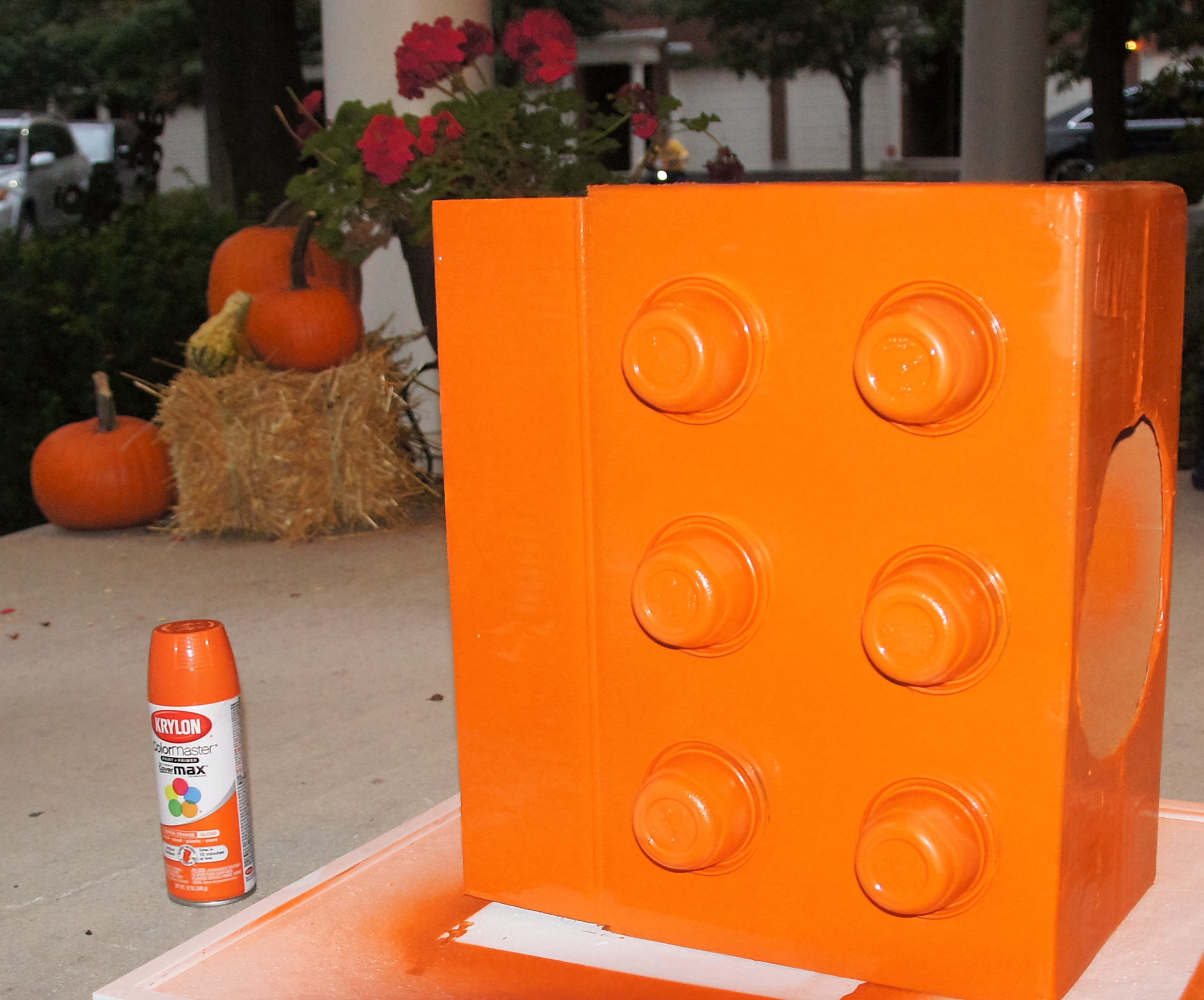 Lego Project: Orange Box Spray Painted