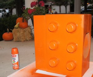 Lego Project: Orange Box Spray Painted