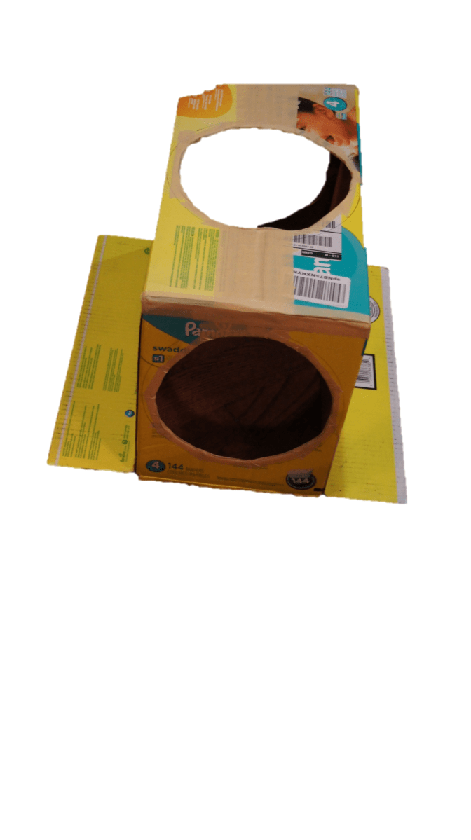 Lego Costume: Box with Arm and Head Cutouts