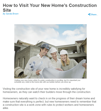NHS How to Visit Your New Construction Home